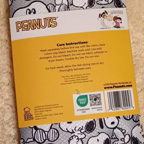 COPY - NWT ~ 2 Pack of Peanuts Snoopy World's Famous Beagle Microfiber Dish Dry… - Picture 6 of 6